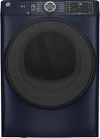 GE - 7.6 Cu. Ft. Stackable Smart Gas Dryer with Sanitize Cycle - Sapphire Blue - Large Front