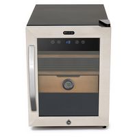 Whynter - CHC-123DS 1.2 cu. ft. Stainless Steel Digital Control and Display Cigar Humidor with Sp... - Large Front