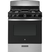 GE - 4.8 Cu. Ft. Freestanding Gas Range - Stainless Steel - Large Front