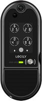 Lockly - Vision Elite Smart Lock Deadbolt with with App/Keypad/Biometric/Voice Assistant/Key Acce... - Large Front