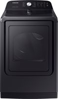 Samsung - 7.4 Cu. Ft. Gas Dryer with Sensor Dry - Brushed Black - Large Front