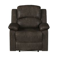 Relax A Lounger - Dorian Recliner in Faux Leather - Dark Brown - Large Front