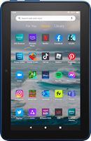 Amazon - Fire 7 (2022) 7” tablet with Wi-Fi 16 GB - Denim - Large Front