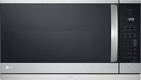 LG - 2.1 Cu. Ft. Over-the-Range Smart Microwave with Sensor Cooking and ExtendaVent 2.0 - Stainle... - Large Front