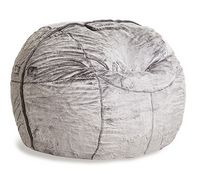 Lovesac - MovieSac in Wombat Phur - Charcoal - Large Front