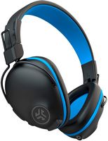 JLab - JBuddies Pro Wireless Over-Ear Kids Headphone - Black/Blue - Large Front