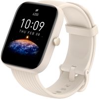 Amazfit - Bip 3 Pro Smartwatch 42.9mm - Cream - Large Front