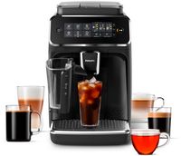 Philips 3200 Series Fully Automatic Espresso Machine with LatteGo Milk Frother and Iced Coffee, 5... - Large Front