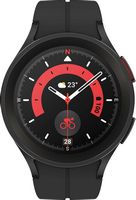 Samsung - Galaxy Watch5 Pro Titanium Smartwatch 45mm LTE - Black - Large Front