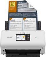 Brother - ADS-3300W Wireless High-Speed Desktop Scanner - White - Large Front