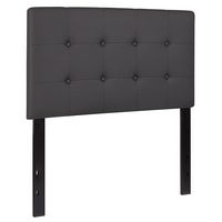 Alamont Home - Lennox Button Tufted Upholstered Headboard - Gray - Large Front