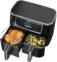 Ninja - Foodi 6-in-1 10-qt. XL 2-Basket Air Fryer with DualZone Technology & Smart Cook System - ... - Large Front