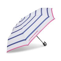 Samsonite - Compact Auto Open/Close Umbrella - White/Blue/Pink Stripe - Large Front