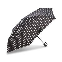 Samsonite - Compact Auto Open/Close Umbrella - Black/White Swirl Dot - Large Front