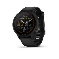 Garmin - Forerunner 955 Solar GPS Smartwatch 47 mm Fiber-reinforced polymer - Black - Large Front