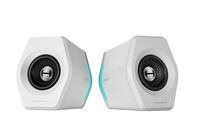 Edifier - G2000 2.0 Bluetooth Gaming Speakers with RGB Lighting (2-Piece) - White - Large Front