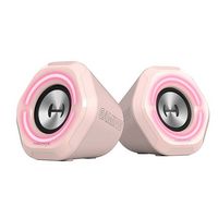 Edifier - G1000 2.0 Bluetooth Gaming Speakers with RGB Lighting (2-Piece) - Pink - Large Front