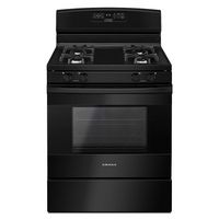 Amana - 5.1 Cu. Ft. Freestanding Gas Range with Bake Assist Temps - Black - Large Front