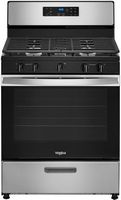 Whirlpool - 5.1 Cu. Ft. Freestanding Gas Range with Edge to Edge Cooktop - Stainless Steel - Large Front