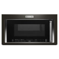 KitchenAid - 1.9 Cu. Ft. Convection Over-the-Range Microwave with Air Fry Mode - Black Stainless ... - Large Front