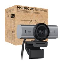Logitech - MX Brio 705 4K Webcam with AI-powered Image Enhancement - Graphite - Large Front