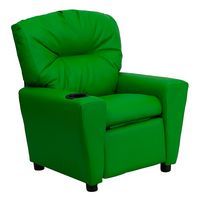 Flash Furniture - Chandler Kids Recliner - Green LeatherSoft - Large Front