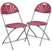 Alamont Home - Hercules Folding Chair - Burgundy - Large Front