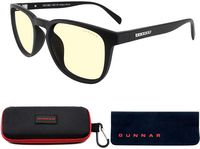 GUNNAR - Oakland  Computer Glasses with Blue Light Reduction , Amber Lenses - Onyx - Large Front