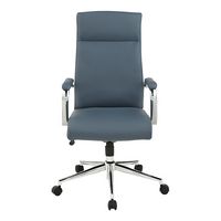 Office Star Products - High Back Antimicrobial Fabric Chair - Dillon Blue - Large Front