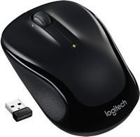 Logitech - M325s Wireless Optical Ambidextrous Mouse - Wireless - Black - Large Front