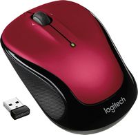 Logitech - M325s Wireless Optical Ambidextrous Mouse - Wireless - Red - Large Front
