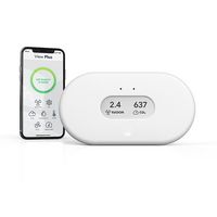 Airthings - View Plus Air Quality/Radon/Carbon Dioxide/Temperature/Humidity with Alexa and Google... - Large Front