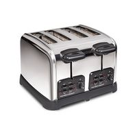 Hamilton Beach - Classic 4 Slice Toaster with Sure-Toast Technology - Stainless Steel - Large Front