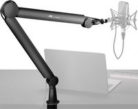 ACGAM - Boom Arm Microphone Mic Stand with 3/8'' to 5/8'' Screw Adapter for Blue Yeti HyperX Quad... - Large Front