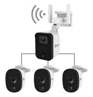 Swann - Fourtify 4 Wireless Security Camera System 64GB Micro SD Card 4 Cameras1080p NVR System 2... - Large Front
