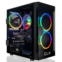 CLX - SET Gaming Desktop - AMD Ryzen 7 5700X - 16GB Memory - Radeon RX 6600 - 500GB M.2 NVMe SSD ... - Large Front