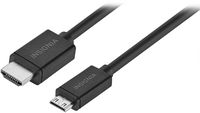 Insignia™ - 4' High-Speed HDMI-to-Mini HDMI Cable - Black - Large Front