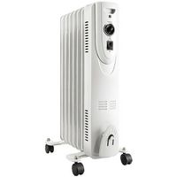 Lifesmart - 1500W Oil Filled Radiator - White - Large Front