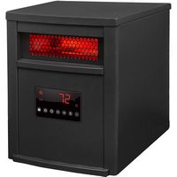 Lifesmart - 6-Element Infrared Heater with Steel Cabinet - Black - Large Front