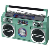 Studebaker - Bluetooth Boombox with FM Radio, CD Player, 10 watts RMS - Teal - Large Front