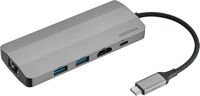 Insignia™ - 7-Port USB-C Hub - Gray - Large Front