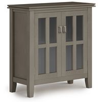 Simpli Home - Artisan Low Storage Cabinet - Farmhouse Grey - Large Front