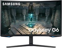 Samsung - Odyssey G6 27” Curved QHD FreeSync Premium Pro Smart 240Hz 1ms Gaming Monitor with HDR6... - Large Front