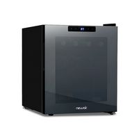 NewAir - 16-Bottle Wine Cooler with Mirrored Double-Layer Tempered Glass Door & Compressor Coolin... - Large Front