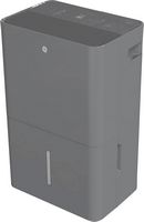GE - 50-Pint Energy Star Portable Dehumidifier with Smart Dry for Wet Spaces - Grey - Large Front