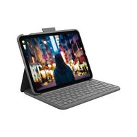 Logitech - Slim Folio Keyboard Case for Apple iPad - Latest Model A16 chip and iPad 10th Gen with... - Large Front