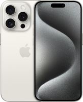 Apple - iPhone 15 Pro 128GB - White Titanium (AT&T) - Large Front