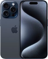 Apple - iPhone 15 Pro 128GB - Blue Titanium (AT&T) - Large Front