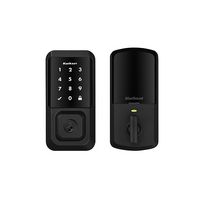 Kwikset - Halo Smart Lock Wi-Fi Replacement Deadbolt with App/Touchscreen/Key Access - Matte Black - Large Front