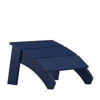 Alamont Home - Sawyer Blue Indoor/Outdoor Poly Resin Adirondack Style Ottoman - Navy - Large Front